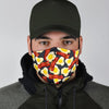 Egg Bacon Pattern Print Face Mask-grizzshop