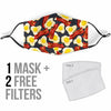 Egg Bacon Pattern Print Face Mask-grizzshop