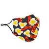 Egg Bacon Pattern Print Face Mask-grizzshop