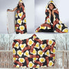 Egg Bacon Pattern Print Hooded Blanket-grizzshop