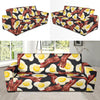 Egg Bacon Pattern Print Sofa Covers-grizzshop