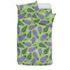 Eggplant Cute Pattern Print Duvet Cover Bedding Set-grizzshop