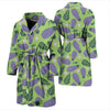 Eggplant Cute Pattern Print Men Long Robe-grizzshop