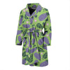 Eggplant Cute Pattern Print Men Long Robe-grizzshop