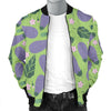 Eggplant Cute Pattern Print Men's Bomber Jacket-grizzshop