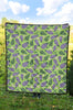 Eggplant Cute Pattern Print Quilt-grizzshop