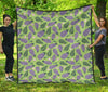 Eggplant Cute Pattern Print Quilt-grizzshop