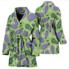 Eggplant Cute Pattern Print Women Long Robe-grizzshop