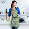 Eggplant Cute Pattern Print Women's Apron-grizzshop