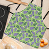 Eggplant Cute Pattern Print Women's Apron-grizzshop