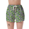 Eggplant Cute Pattern Print Women's Shorts-grizzshop