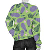 Eggplant Cute Pattern Print Women's Sweatshirt-grizzshop