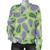 Eggplant Cute Pattern Print Women's Sweatshirt-grizzshop