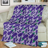 Eggplant Cute Print Pattern Blanket-grizzshop