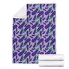 Eggplant Cute Print Pattern Blanket-grizzshop