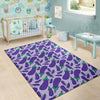 Eggplant Cute Print Pattern Floor Mat-grizzshop