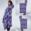 Eggplant Cute Print Pattern Hooded Blanket-grizzshop