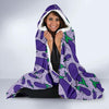 Eggplant Cute Print Pattern Hooded Blanket-grizzshop