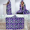 Eggplant Cute Print Pattern Hooded Blanket-grizzshop