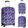 Eggplant Cute Print Pattern Luggage Cover Protector-grizzshop