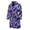 Eggplant Cute Print Pattern Men Long Robe-grizzshop