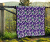 Eggplant Cute Print Pattern Quilt-grizzshop