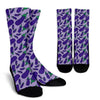 Eggplant Cute Print Pattern Unisex Crew Socks-grizzshop