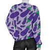 Eggplant Cute Print Pattern Women's Sweatshirt-grizzshop