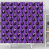 Eggplant Funny Pattern Print Bathroom Shower Curtain-grizzshop