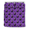 Eggplant Funny Pattern Print Duvet Cover Bedding Set-grizzshop