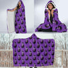 Eggplant Funny Pattern Print Hooded Blanket-grizzshop