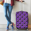 Eggplant Funny Pattern Print Luggage Cover Protector-grizzshop