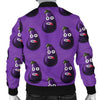 Eggplant Funny Pattern Print Men's Bomber Jacket-grizzshop