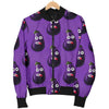 Eggplant Funny Pattern Print Men's Bomber Jacket-grizzshop