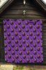 Eggplant Funny Pattern Print Quilt-grizzshop