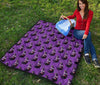 Eggplant Funny Pattern Print Quilt-grizzshop