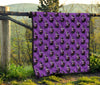 Eggplant Funny Pattern Print Quilt-grizzshop