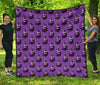 Eggplant Funny Pattern Print Quilt-grizzshop