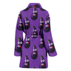 Eggplant Funny Pattern Print Women Long Robe-grizzshop