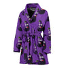 Eggplant Funny Pattern Print Women Long Robe-grizzshop