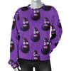 Eggplant Funny Pattern Print Women's Sweatshirt-grizzshop