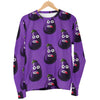 Eggplant Funny Pattern Print Women's Sweatshirt-grizzshop