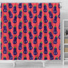 Eggplant Funny Print Pattern Bathroom Shower Curtain-grizzshop