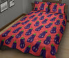 Eggplant Funny Print Pattern Bed Set Quilt-grizzshop