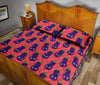 Eggplant Funny Print Pattern Bed Set Quilt-grizzshop