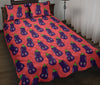 Eggplant Funny Print Pattern Bed Set Quilt-grizzshop