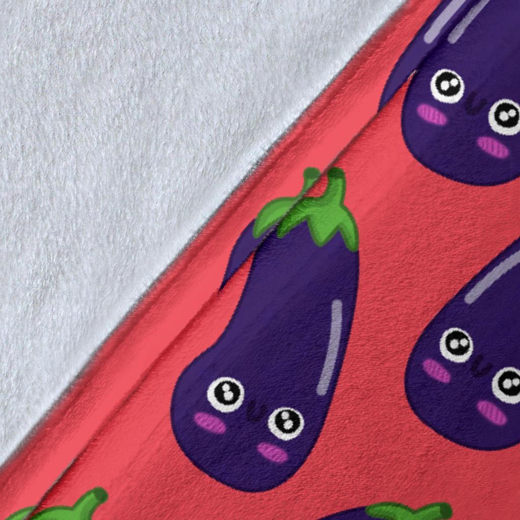 Eggplant Funny Print Pattern Blanket-grizzshop