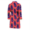 Eggplant Funny Print Pattern Men Long Robe-grizzshop