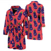 Eggplant Funny Print Pattern Men Long Robe-grizzshop