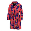 Eggplant Funny Print Pattern Men Long Robe-grizzshop